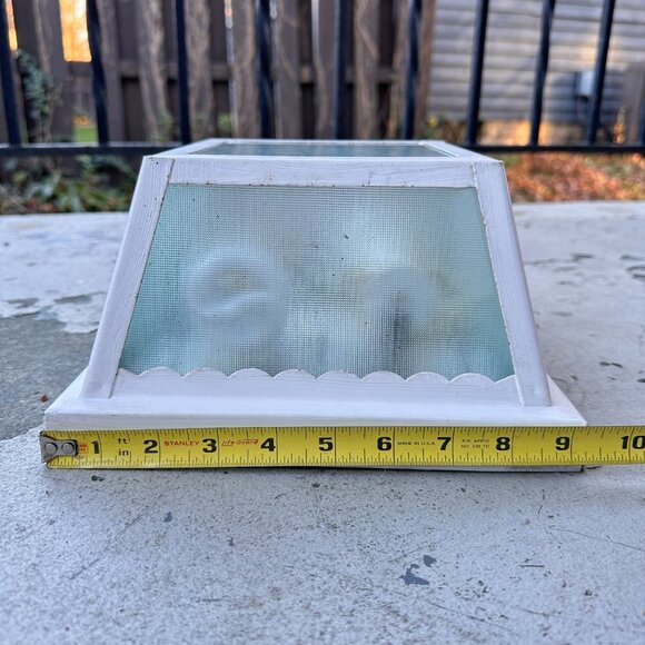 White Outdoor Flush Mount Light Fixture - Picture 14 of 16